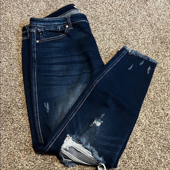 KanCan Denim - Kancan high rise button fly distressed jeans